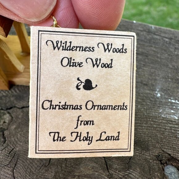 Earthwood Olive Wood From The Holy Land Ornament Nativity Handcrafted Christmas - Picture 5 of 8